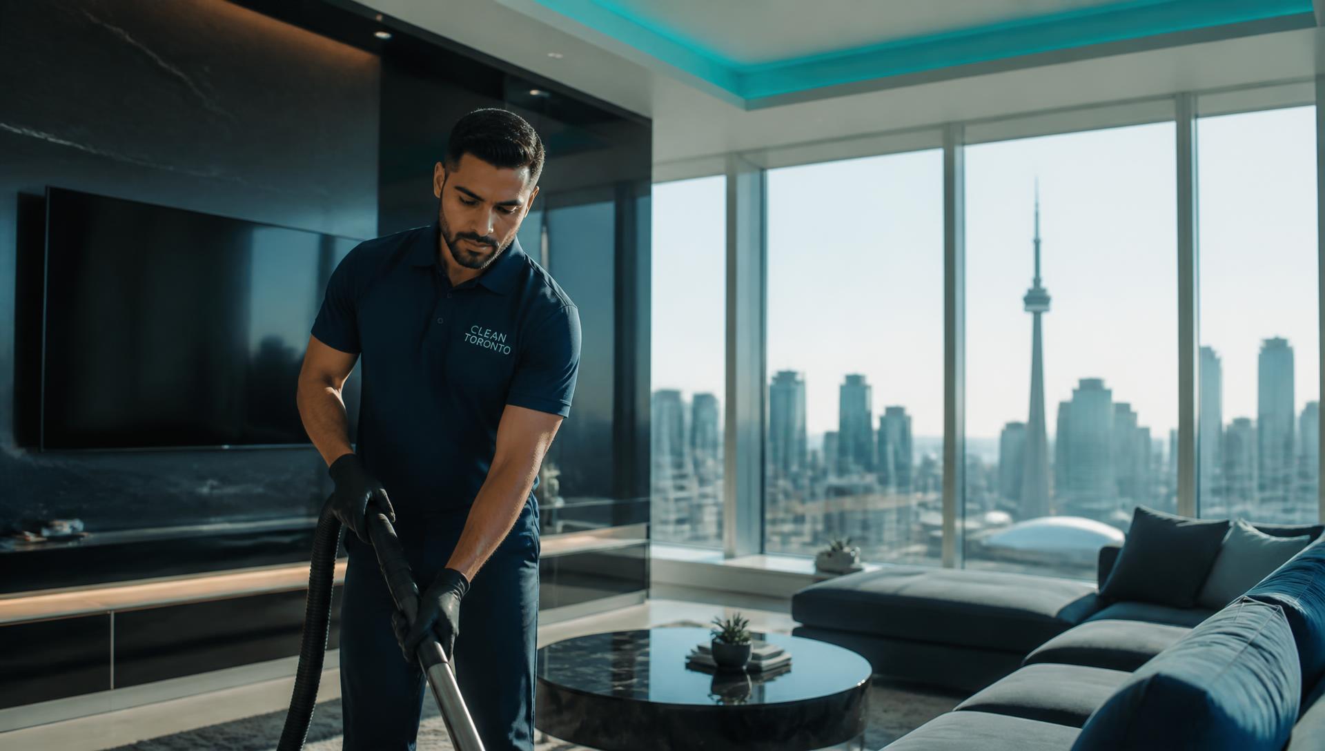 GTA Cleaners technician deep cleaning a Toronto condo